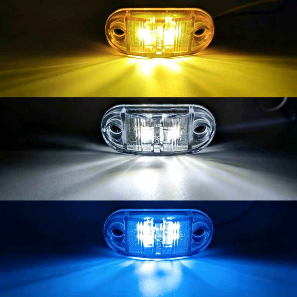 Kit 4 Luzes Cortesia Led Prova D'água 12V 24V para Barco Lancha - Escolha entre 3 Cores