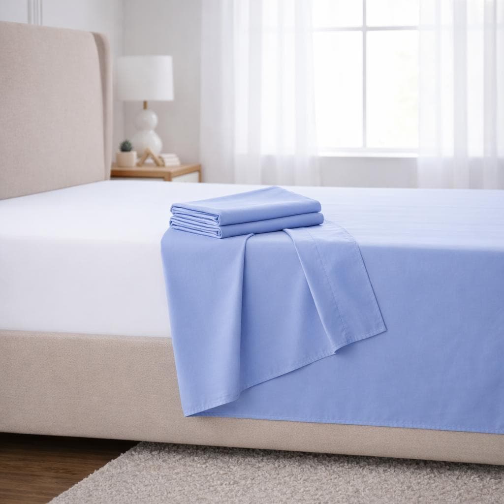 Lençol Plano Solteiro Percal Ultra Soft 400 Fios Respirável com Bainha