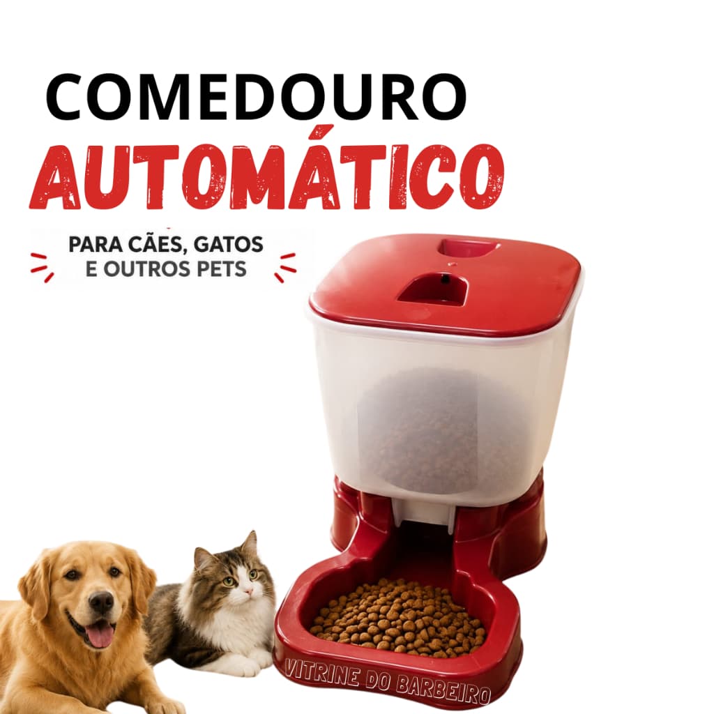 Comedouro Automático 8 Litros Com Suporte P/ Cães e Gatos