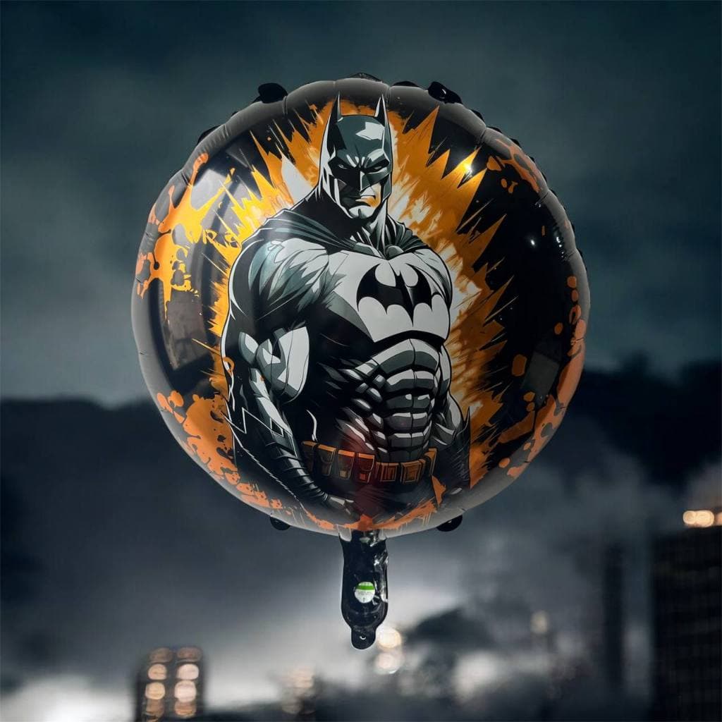 Balão Metalizado Batman Redondo 45cm Decoração Festa
