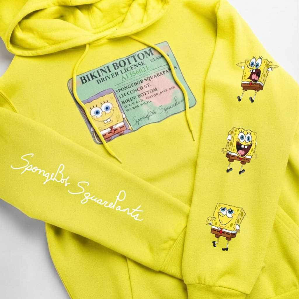 Moletom Canguru Bob Esponja Patrick Estrela Fundo do Mar com Capuz Unissex Estampado HT Co.