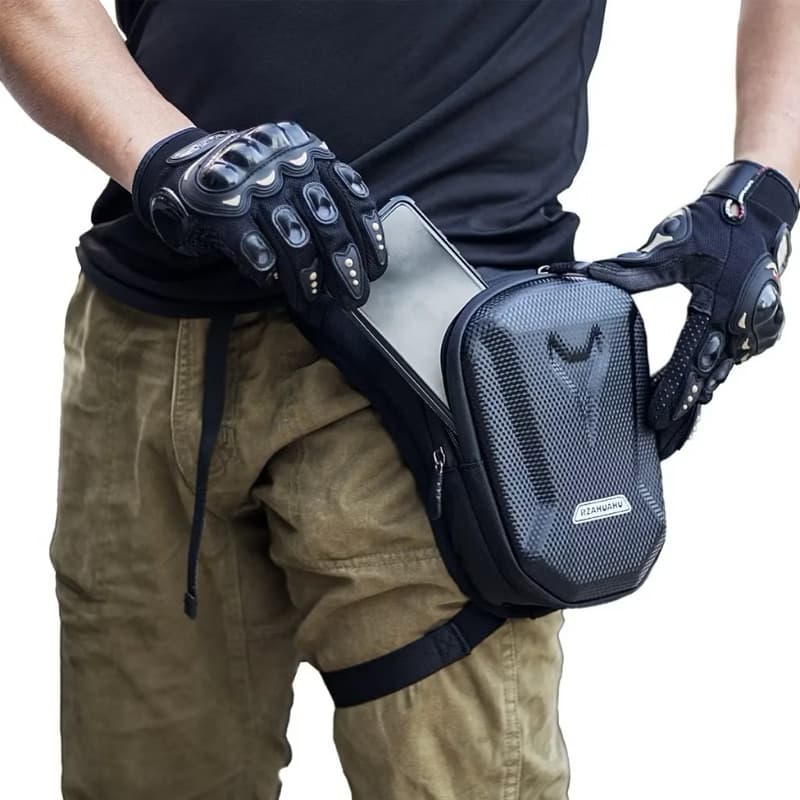 Motocicleta perna lado bolso-EVA casca dura impermeável bolsa tatica 3 em 1 Ao ar livre lazer equitação cintura saco