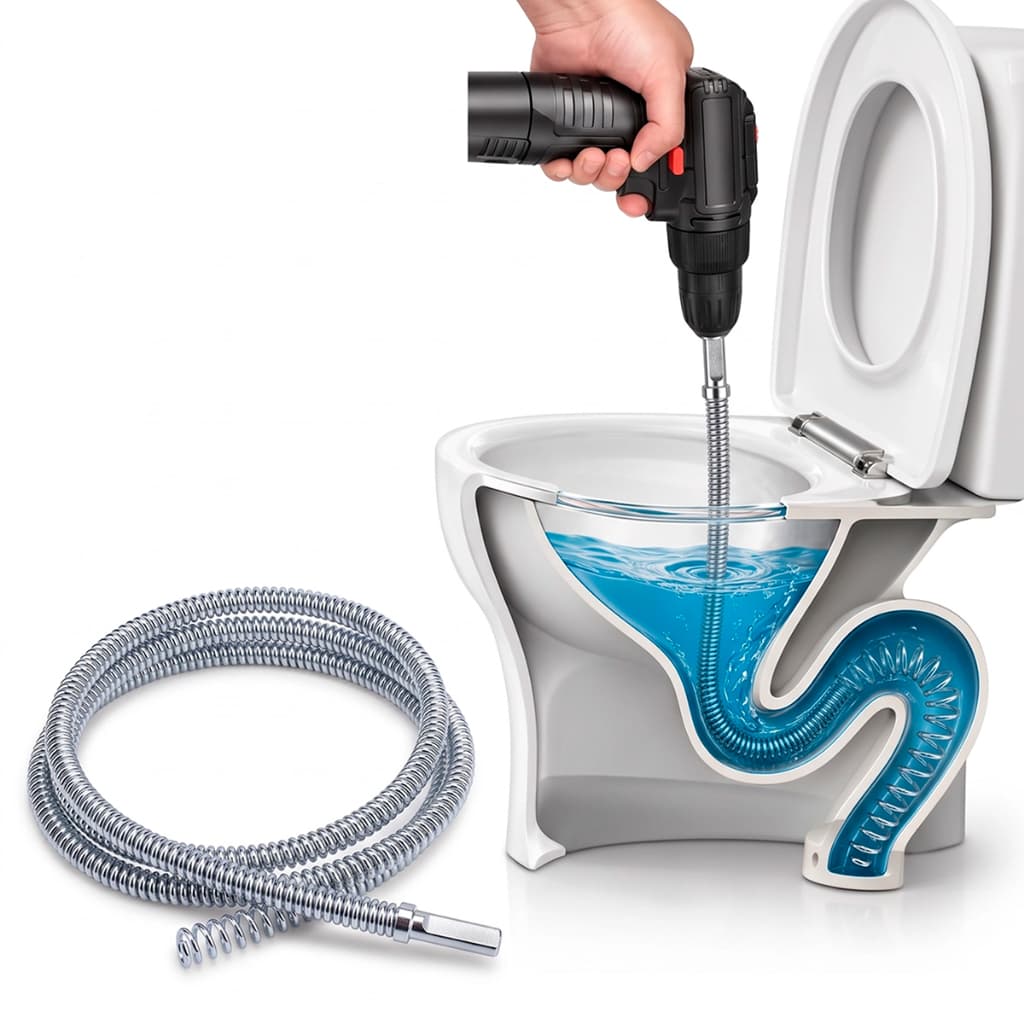 Desentupidor Rotativo 1.5m + Adaptador P/furadeira