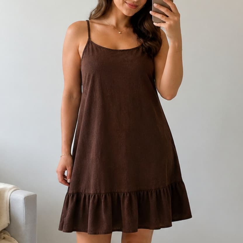 Vestido Curto Feminino Alcinha Soltinho Leve Fresco Casual Look Blogueira Confortável Casual Verão