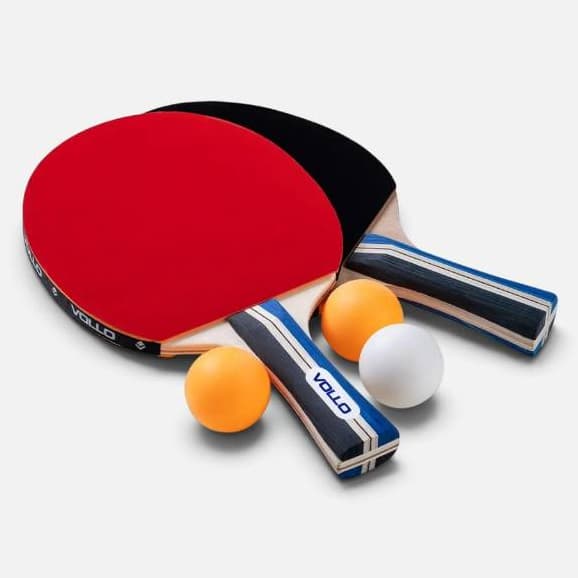 Kit Tênis de Mesa Ping Pong 2 Raquetes e 3 Bolas Vollo