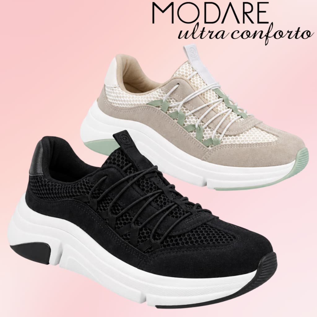 Tênis Feminino Modare Gaspea Knit Tênis Casual Confortável Leve Original Tenis Feminino Dia a Dia