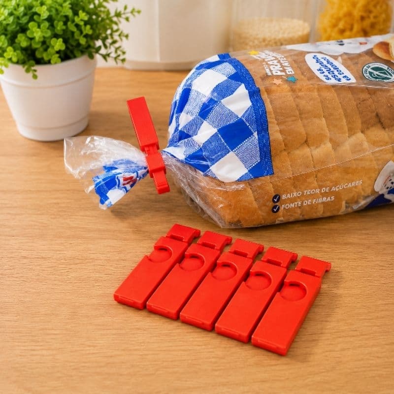 Prendedor de alimentos, fecho para alimentos, fechador de pacotes, trava para alimentos, Organizador de armários
