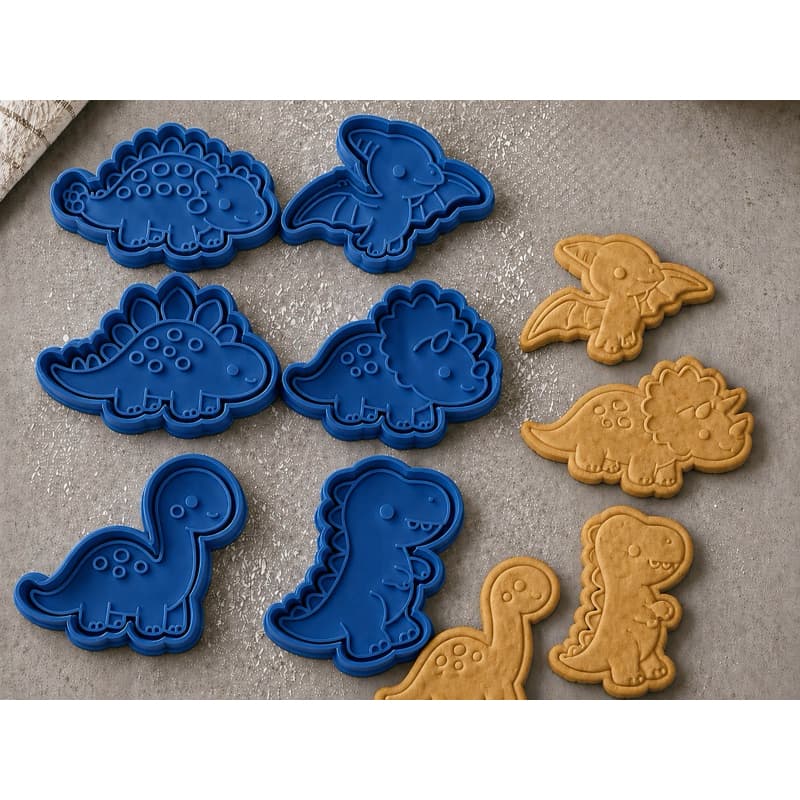 Kit Cortador de Biscoito Cortador de Massinha Dinossauro