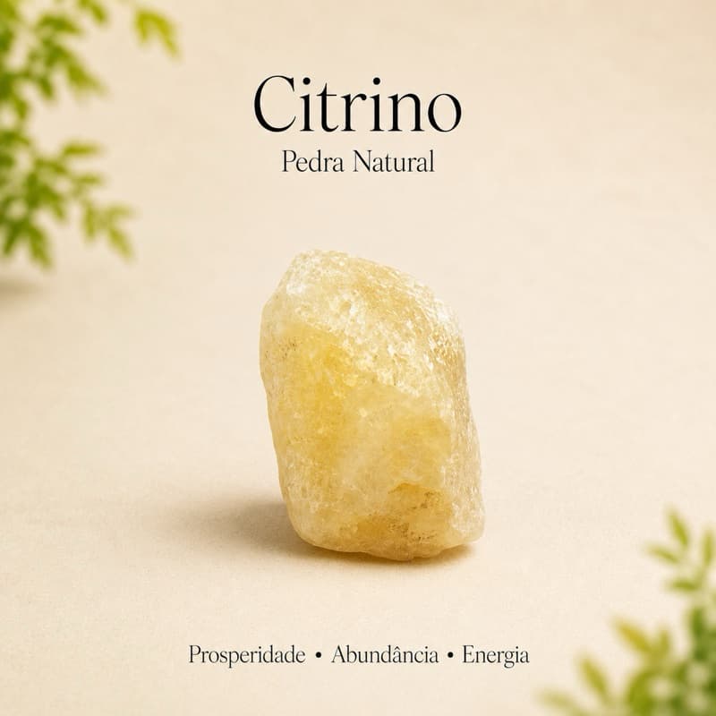 Pedra Citrino Natural Bruta Cristal da Prosperidade Energia Positiva Abundância Decoração Meditação Presente