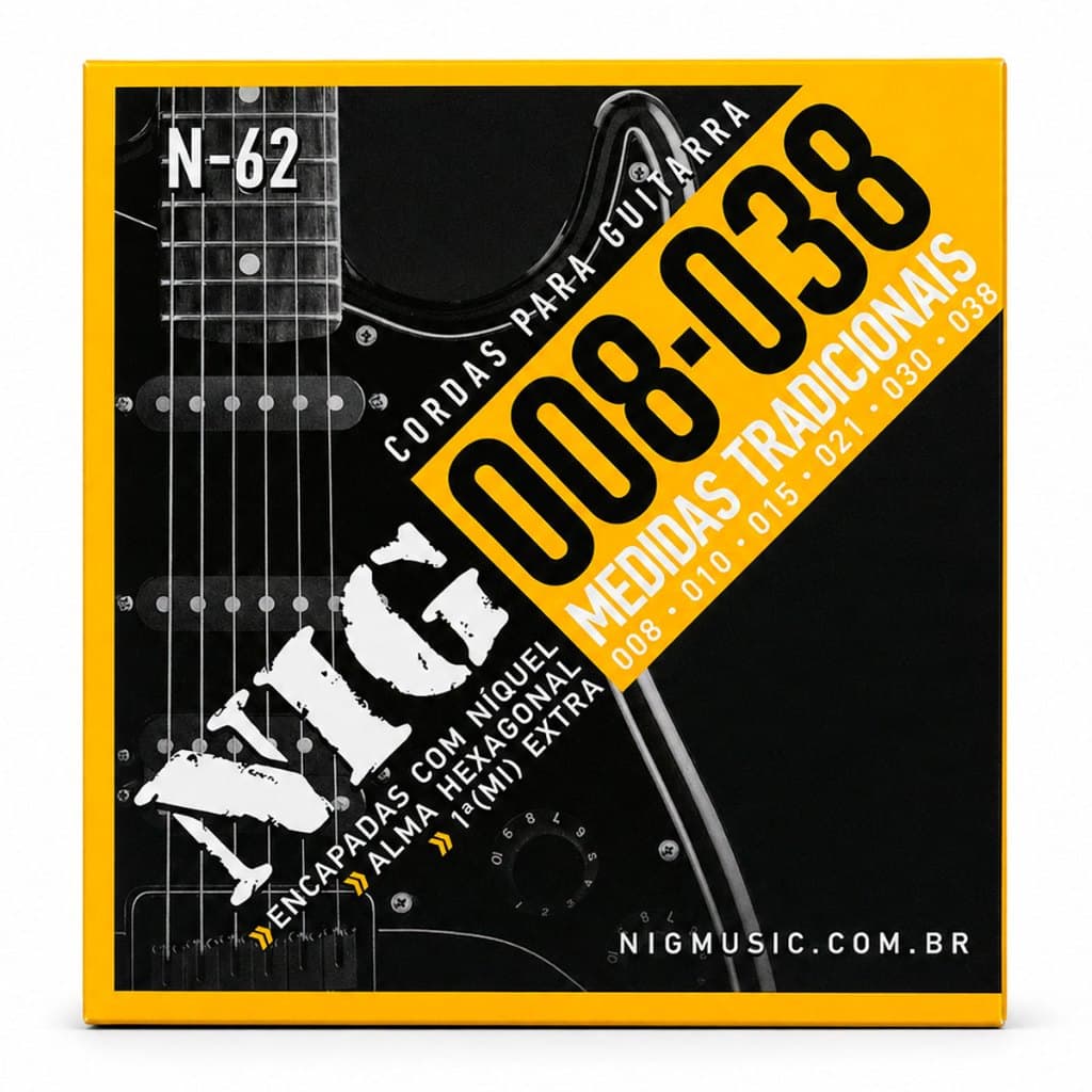 Encordoamento Cordas Guitarra Nig N62 008 Medidas Tradicionais