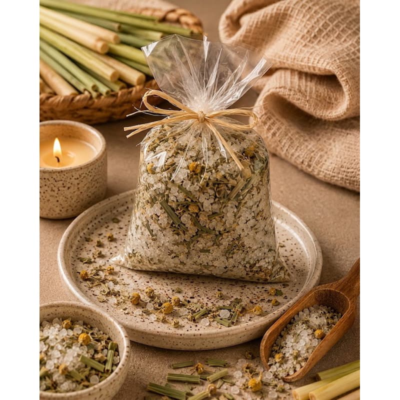 Escalda Pés de Capim Limão 500g (1 unidade) Relaxante Natural - Aura Bem-estar