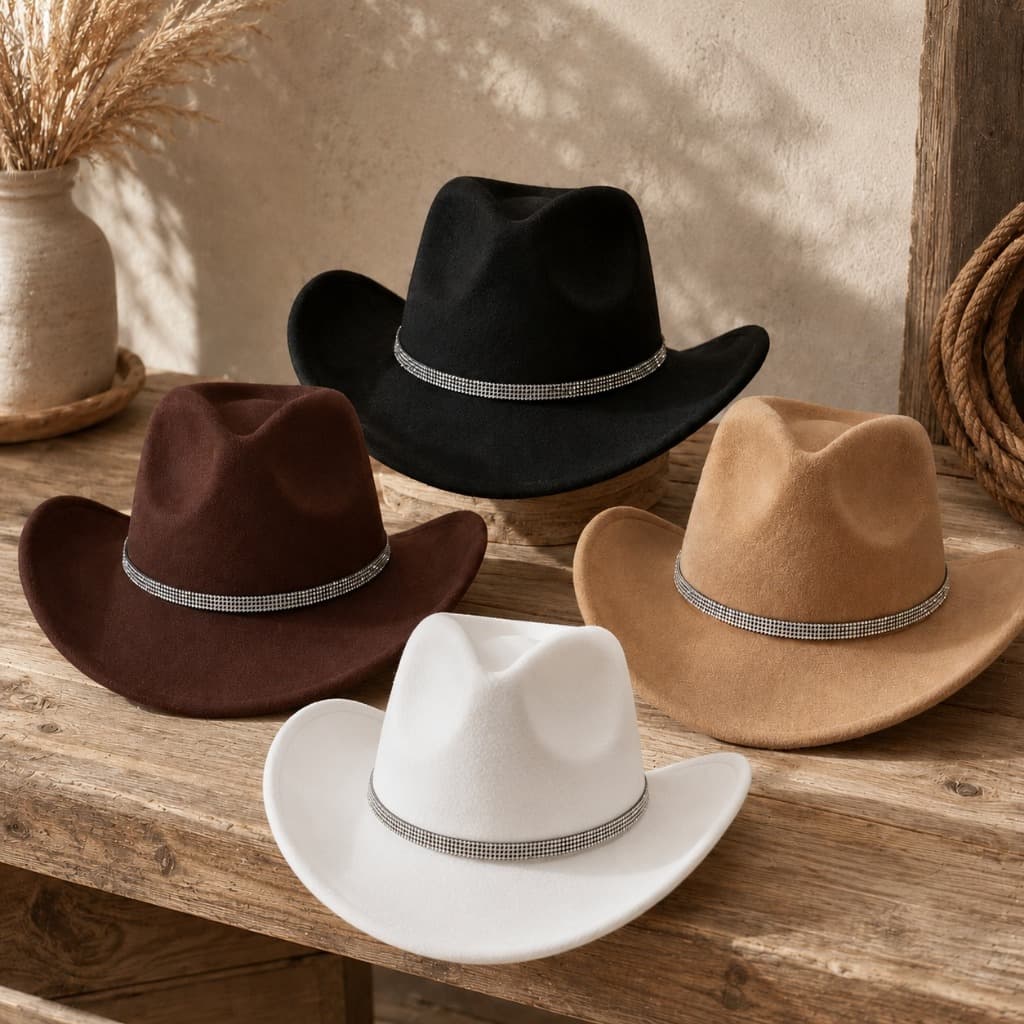 Chapéu Country Faixa Strass Feminino Rodeio Sertanejo Barretos Boiadeira Ana Castela