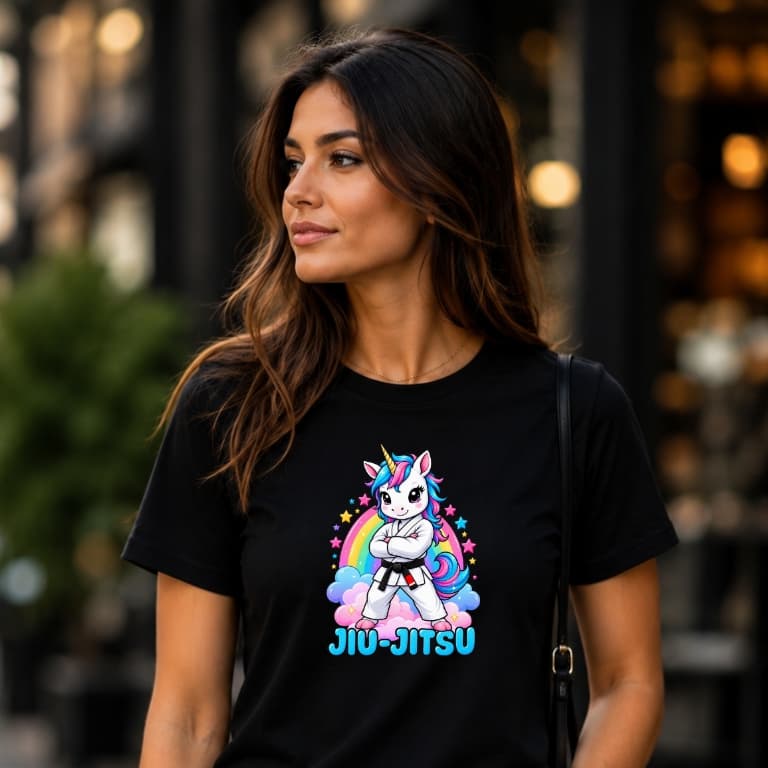 Camiseta Jiu Jitsu Unicórnio Kimono BJJ Artes Marciais unissex