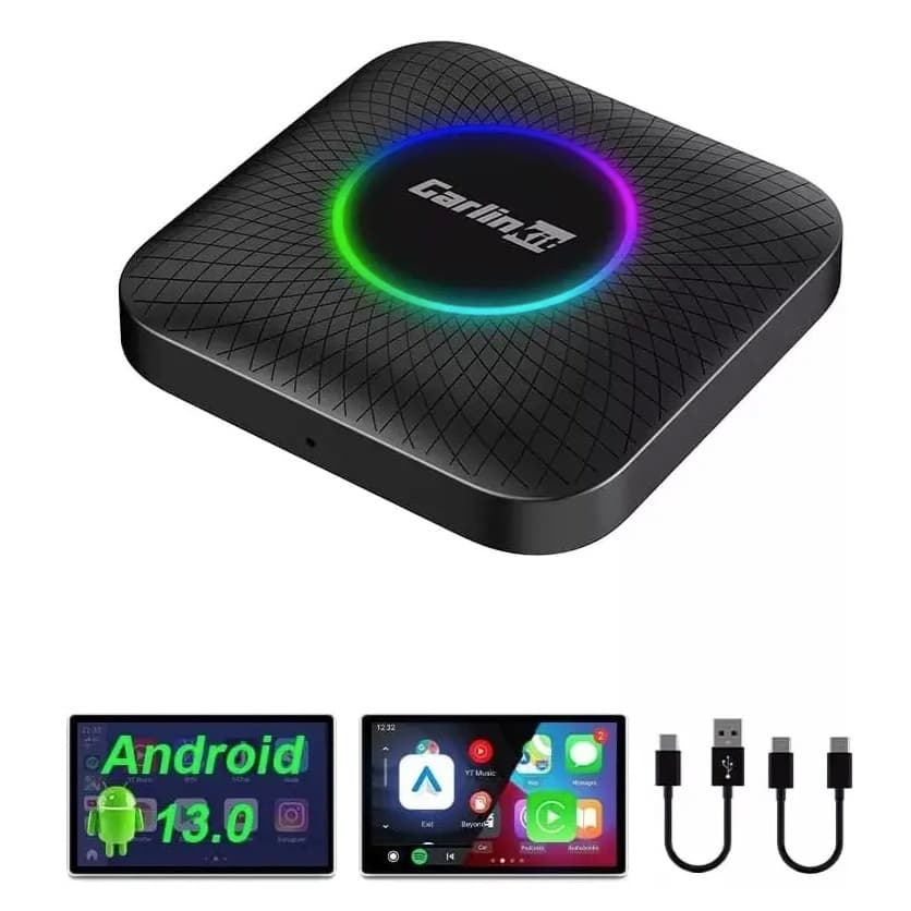 Carlinkit TBox CarPlay AI Box Android 13 6GB 64GB Sem Fio Android Auto Wireless Netflix YouTube 4G Multimidia