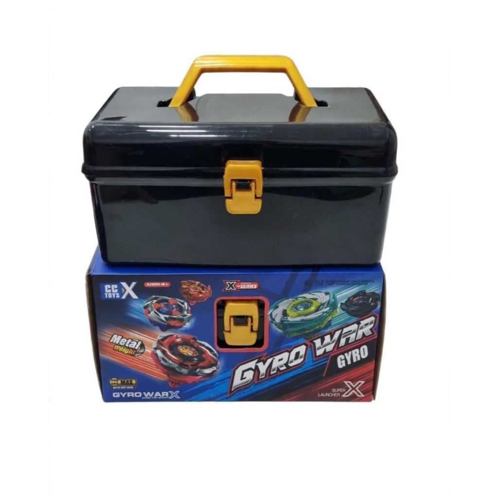 Kit Gyro War X Piões Beyblade + 2 Lançadores E Maleta Grande