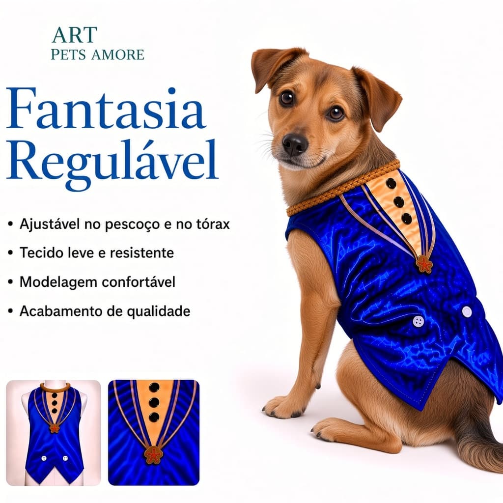 Roupa Cachorro Gato Fera e Príncipe Tema Bela e a Fera Confortável e Ajustavel