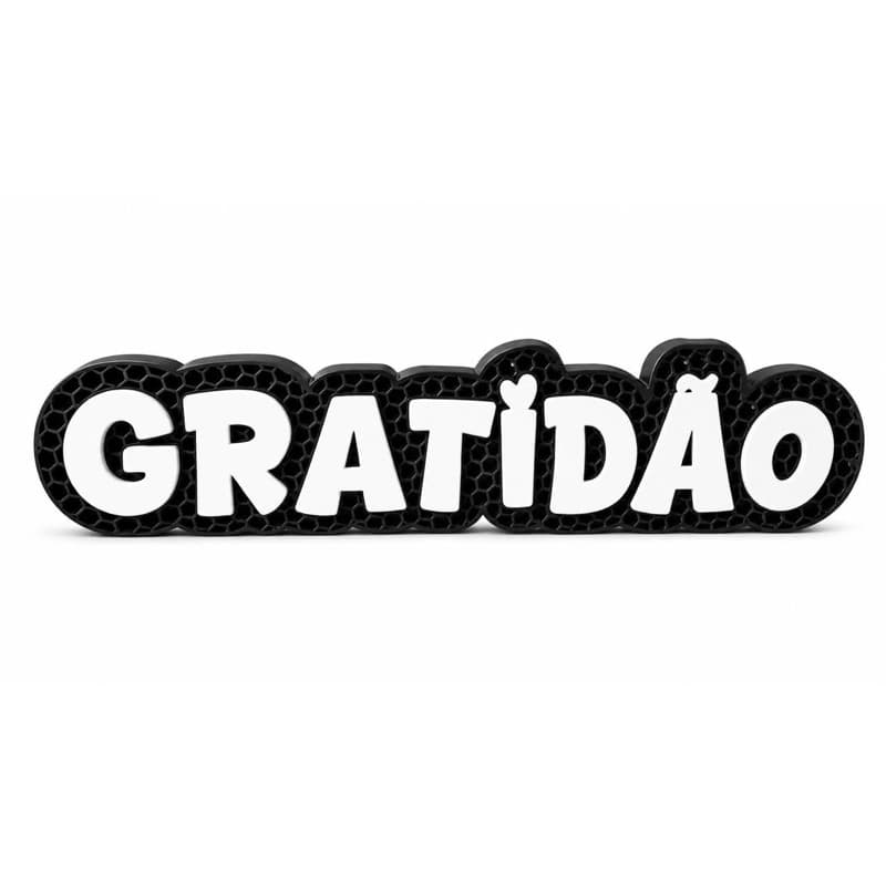 Letreiro Gratidão luxo colméia