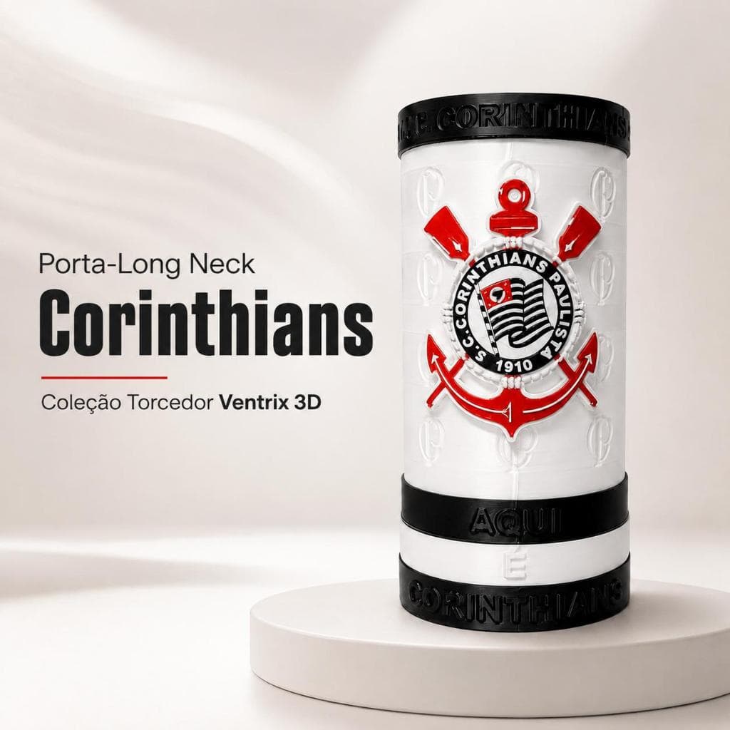 Porta-Long Neck Corinthians - Coleção Torcedor Ventrix 3D