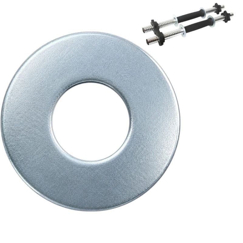 Arruela Halter Barra De Academia 60 X 25 Mm Solda Kit 10 Un Galvanizada