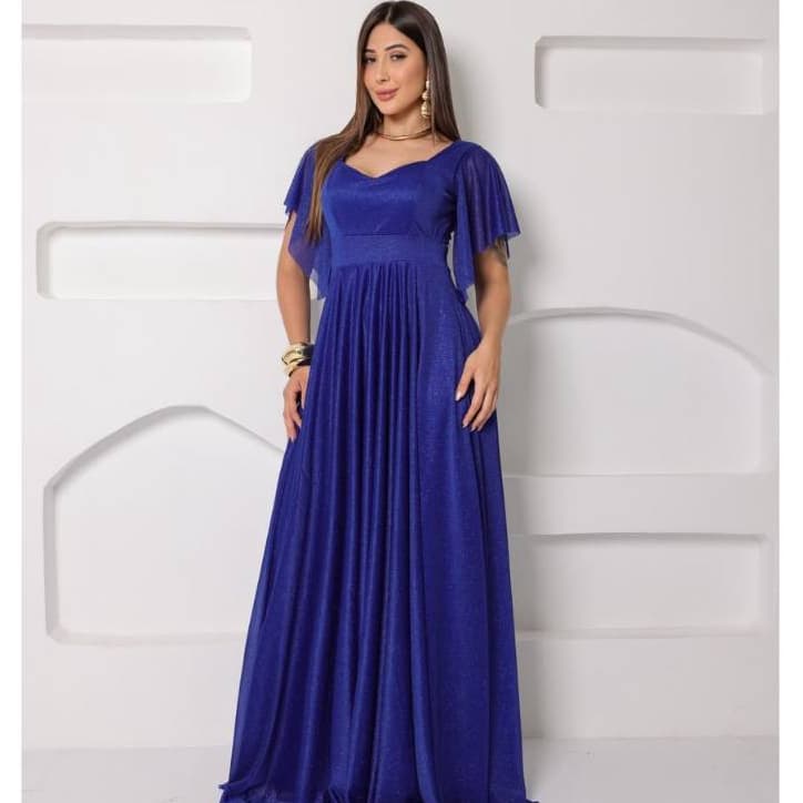 Vestido Longo Elegante com Brilho – Festa, Casamento e Formatura | Várias Cores Disponíveis 💃