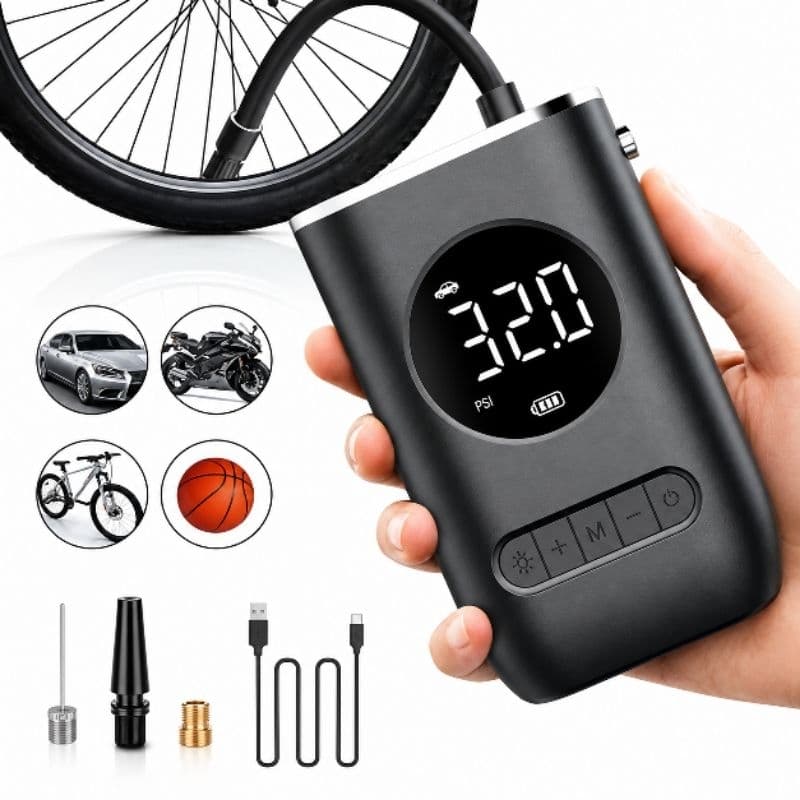 mini compressor de ar portátil calibrador pneu