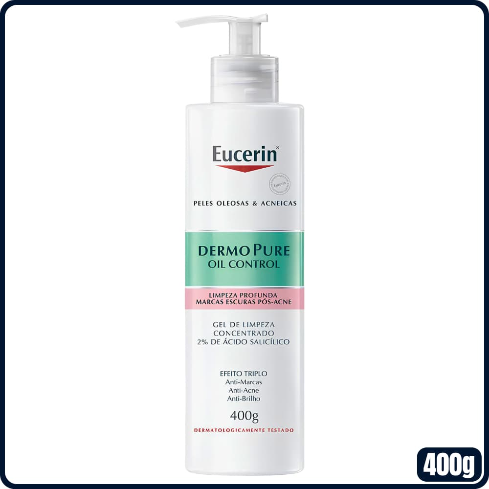 Gel de Limpeza Antiacne Concentrado Eucerin Dermo Pure Oil Control 400g