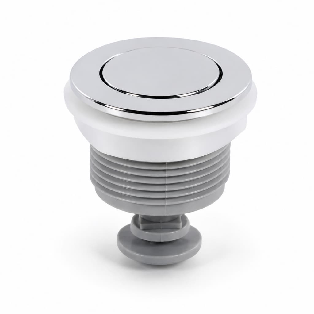 Botão Para Caixa Acoplada Acionador De Descarga Astra Superior Cromado MB Para Vaso Sanitário