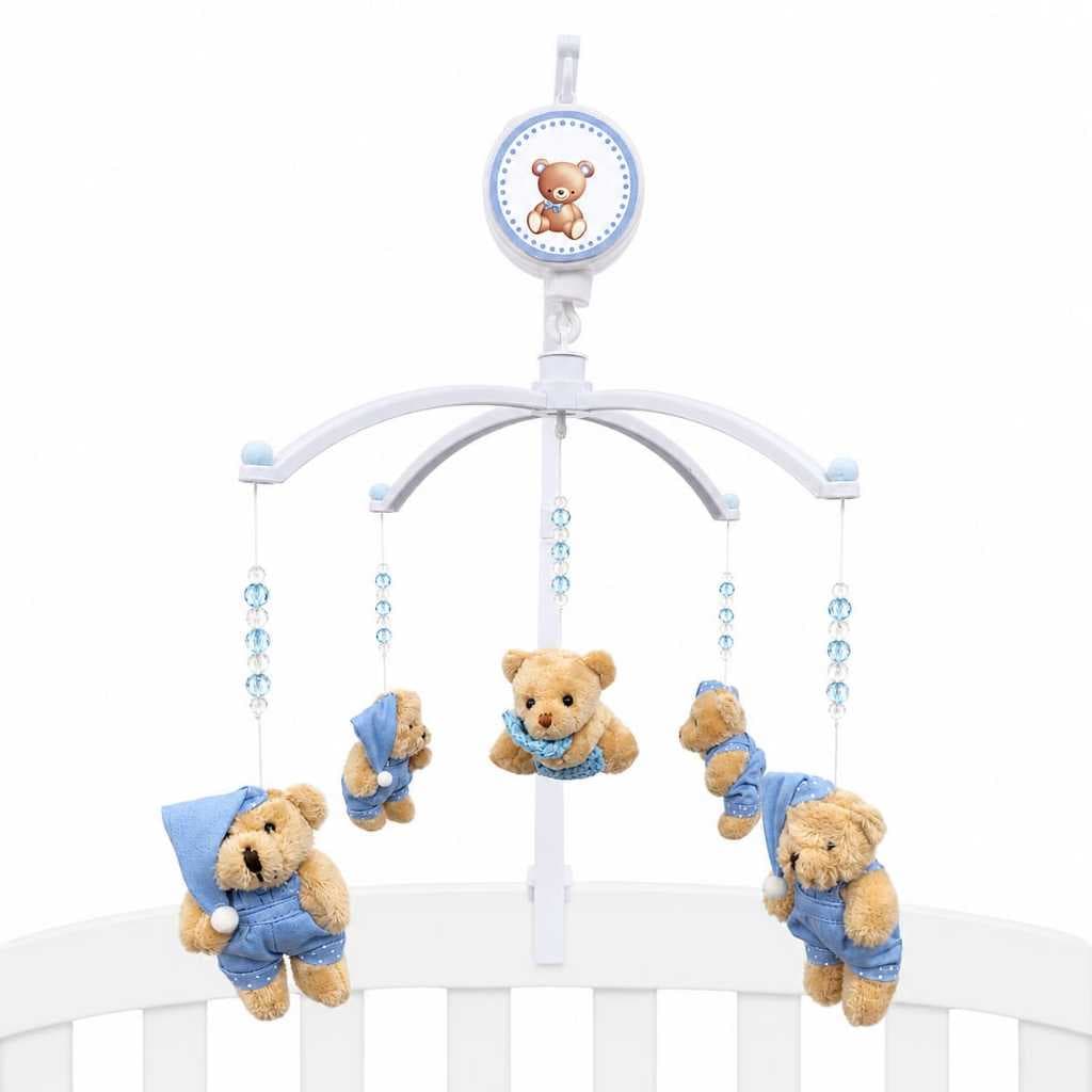 Móbile Musical Giratório para Berço Sonho de Urso Artesanal Bebê Infantil