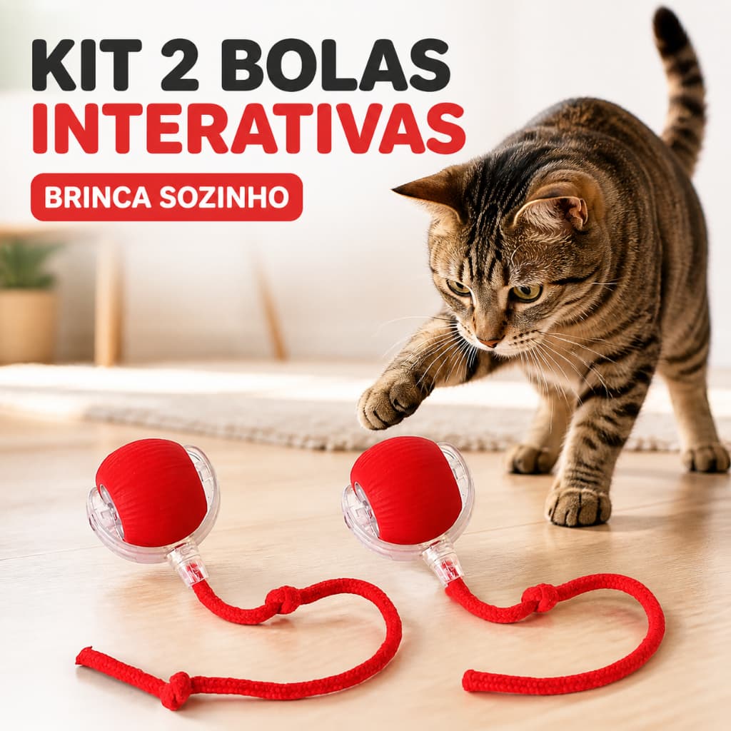 Bolinha Automática Inteligente Brinquedo Interativo Anti Tédio para Gato de Estimação