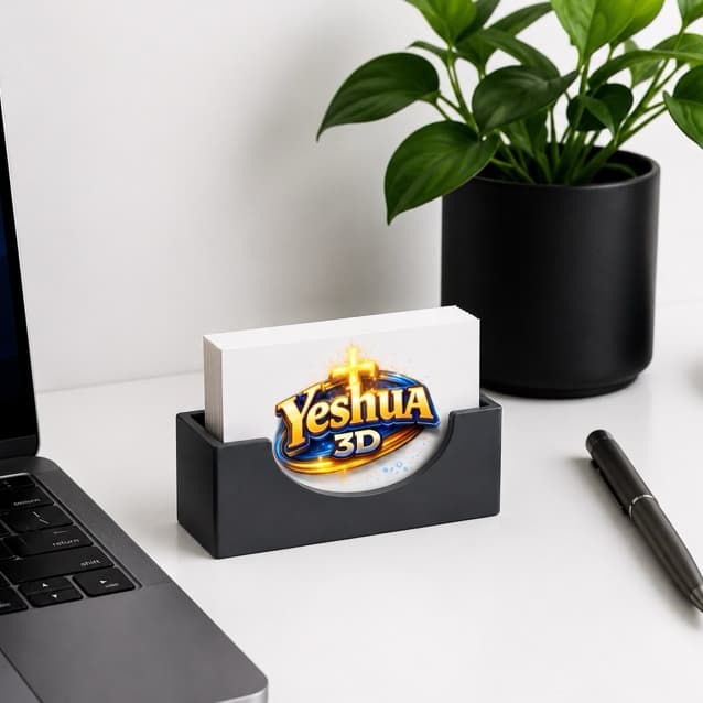 Porta Cartão de Visita de Mesa Organizador para Cartões Escritório Consultório Loja Recepção Moderno Luxo Liso