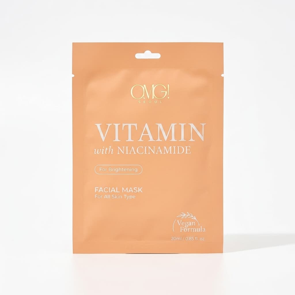 Máscara Facial OMG! Seoul Vitamin C com Niacinamida 25ml – Iluminadora