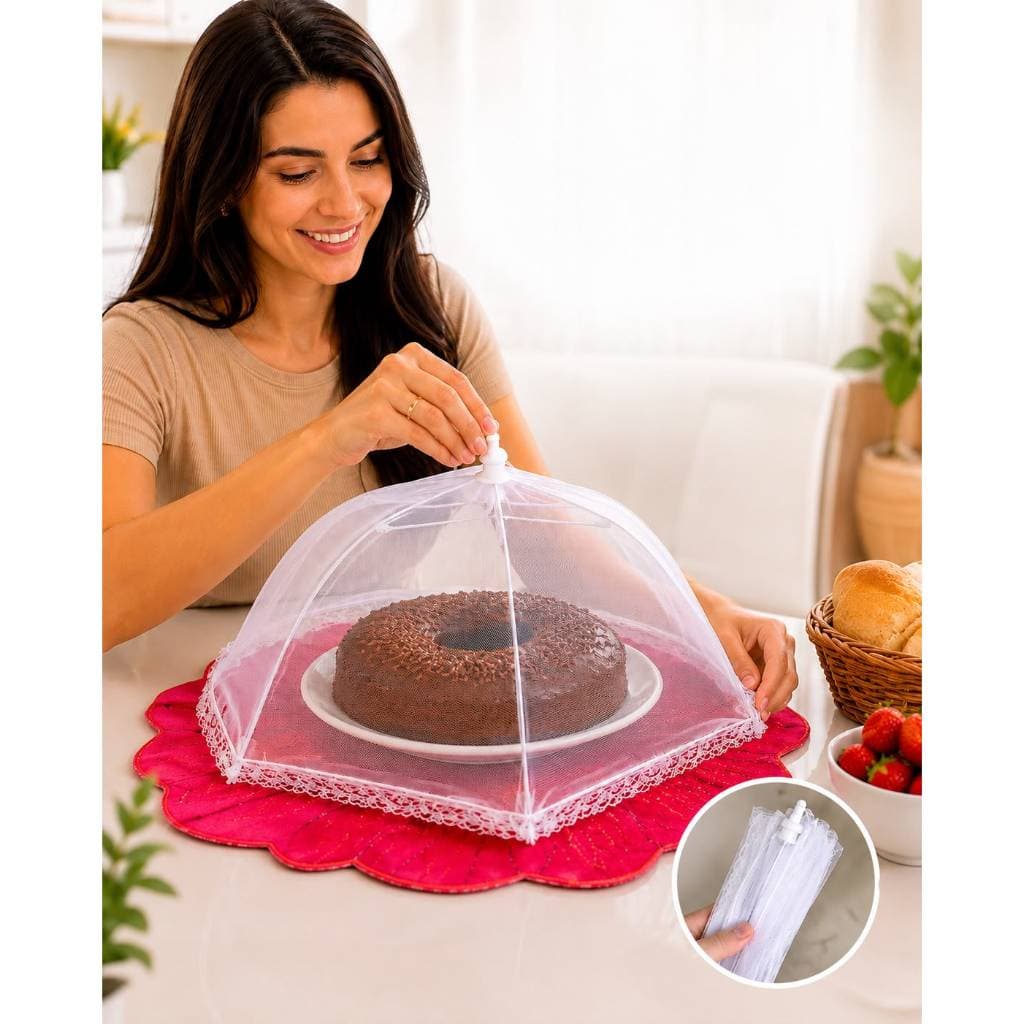 Protetor Tela Mosquiteiro Alimentos-Mosquiteiro Para Alimentos Fruta E Bolo Flexível Anti Inseto Telado