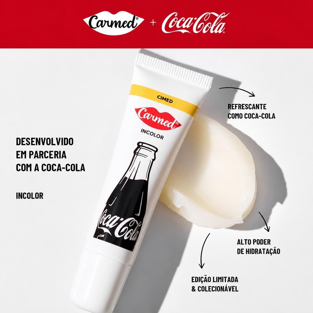 Carmed Coca-Cola 10g Hidratante Labial Incolor Original Premium
