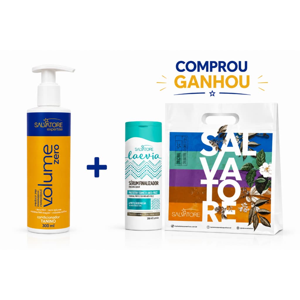 Progressiva Selagem Volume Zero Tanino Expertise Salvatore Antifrizz Brilho Hidratação 300ml