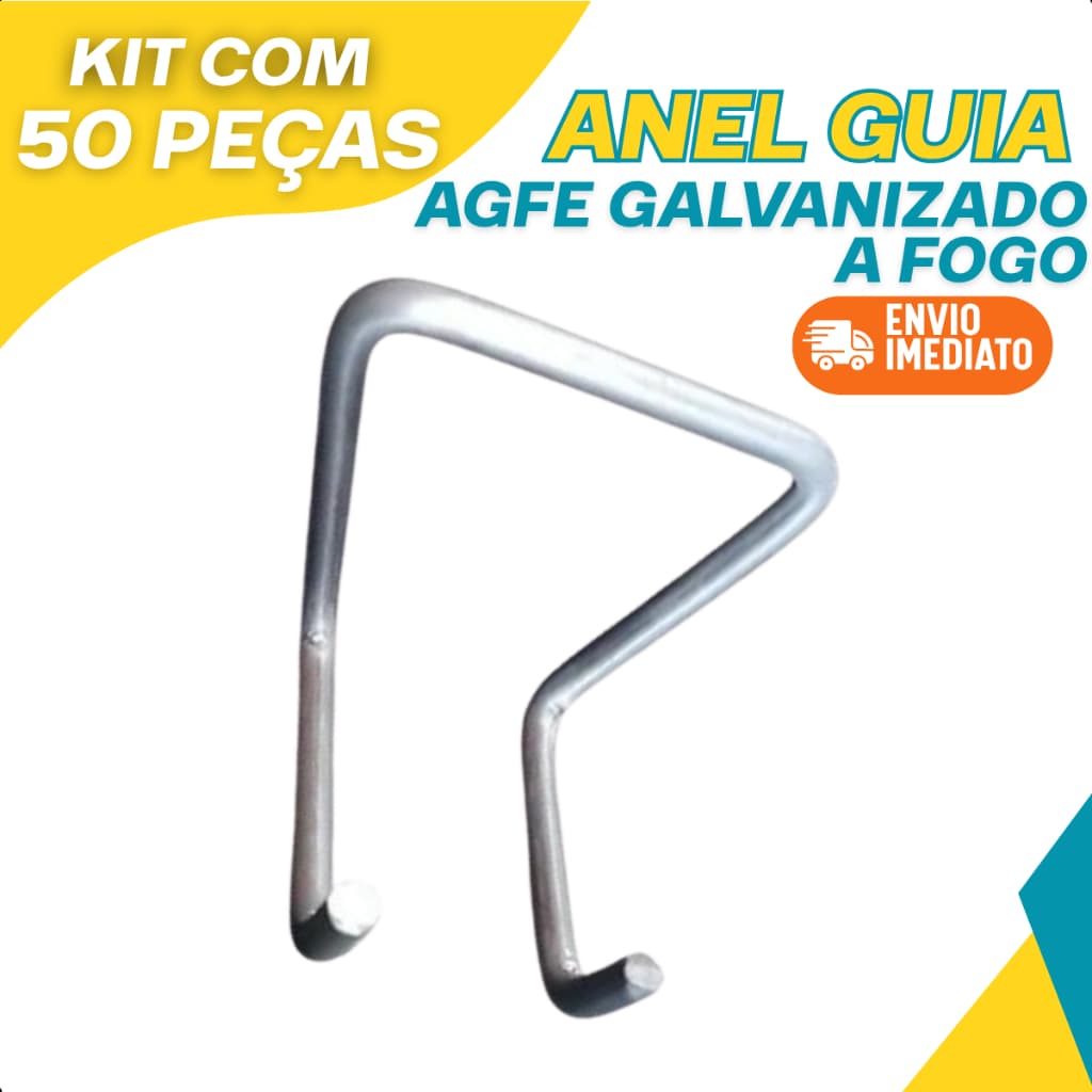Anel Guia AGFE Galvanizado A Fogo - Kit 50 Peças