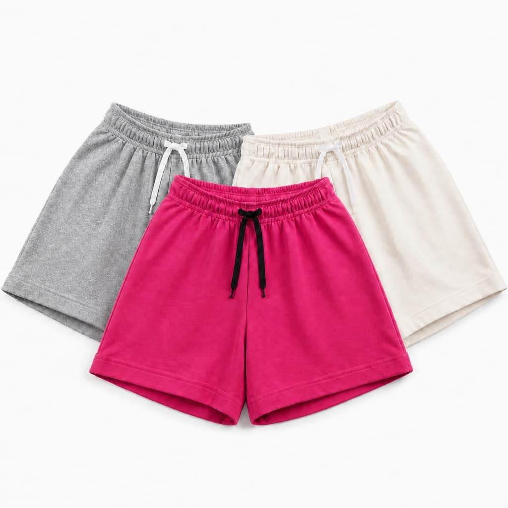 Shorts Flor De Maracujá Menina Infantil - Fresquinho Verão