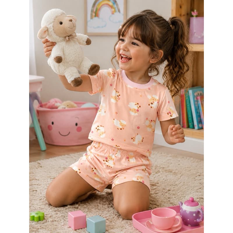 Pijamas infantis meninas meninos, confeccionados em malha Suede confortável de secagem rápida de alta durabilidade.