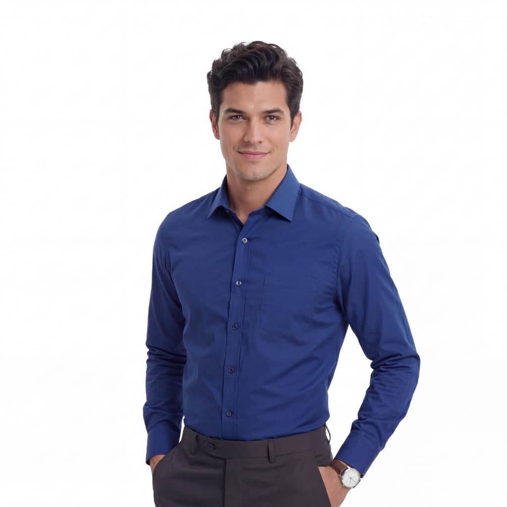 Camisa Social Masculino Manga Longa Bolso Premium Camisa Social Masculina Branca Elastano Não Amassa Não Molha