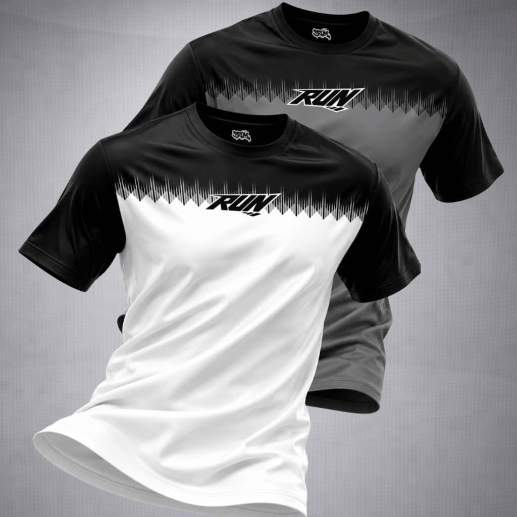Kit 2 Camiseta Masculina Dry Fit Camisa DriFit Corrida Musculação Gym Academia Ciclismo