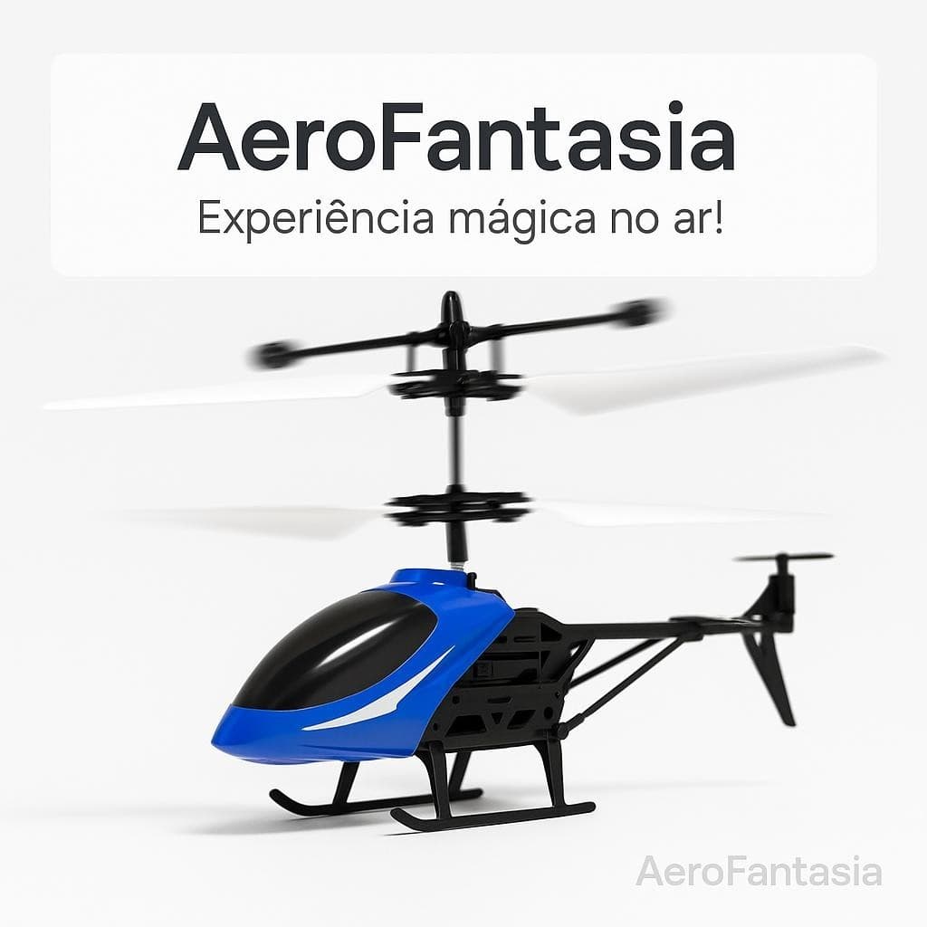 Brinquedo Helicóptero Voador Interativo Com Sensor LED