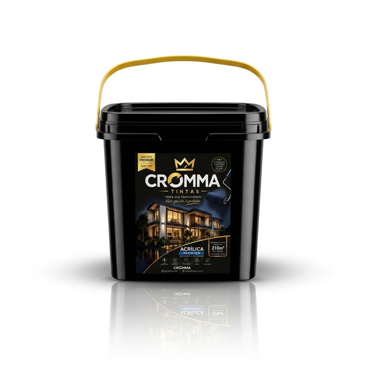 Cromma Tinta Acrilica Premium Neve 21L Alta Cobertura e Rendimento