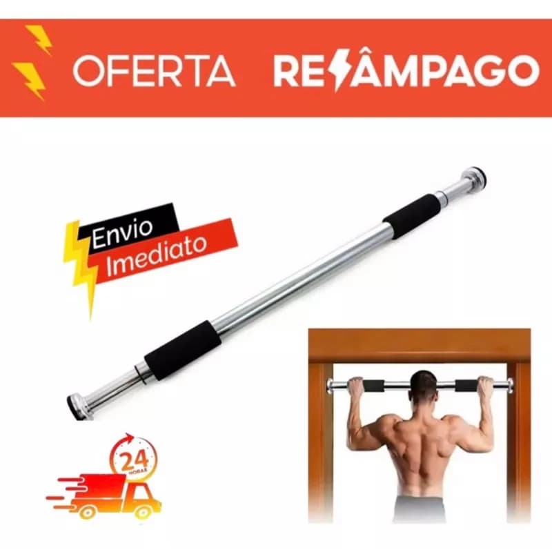 Barra Fixa De Porta Ajustável Treino Hipertrofia Definição