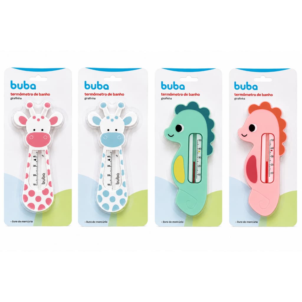 Termometro De Banho Banheira Infantil Buba Animalzinho Girafa Agua Quente Morna Fria Menino Menina