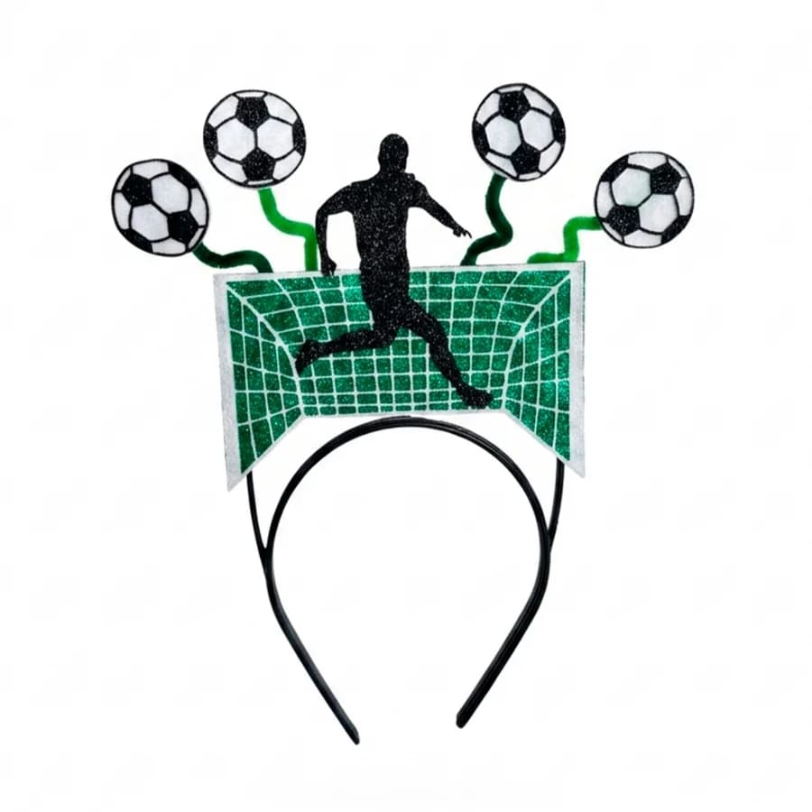 Tiara Maluca Futebol Bola Divertida Cabelo Maluco Menino Menina Esporte Festa