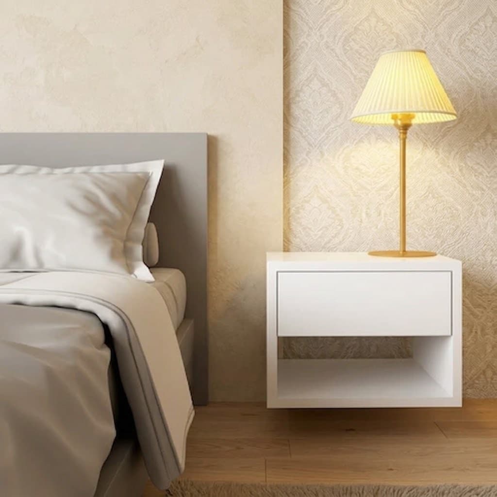 Kit 2 Mesa de Cabeceira de Cama Com Gaveta e Nicho Criado Para Quarto