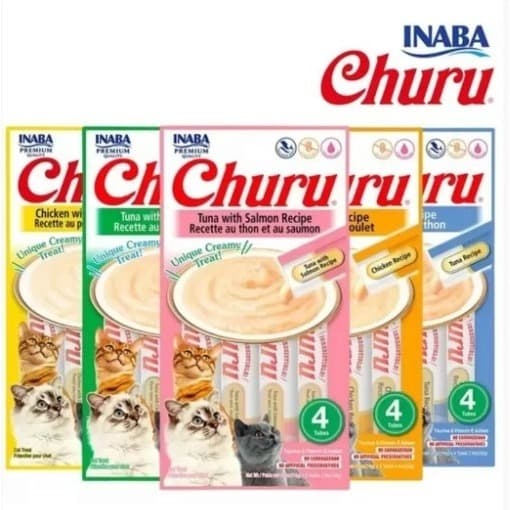 Kit Churu Petisco Para Gatos 336 g -  Embalagens De 54 g Cada - Sabores Variados