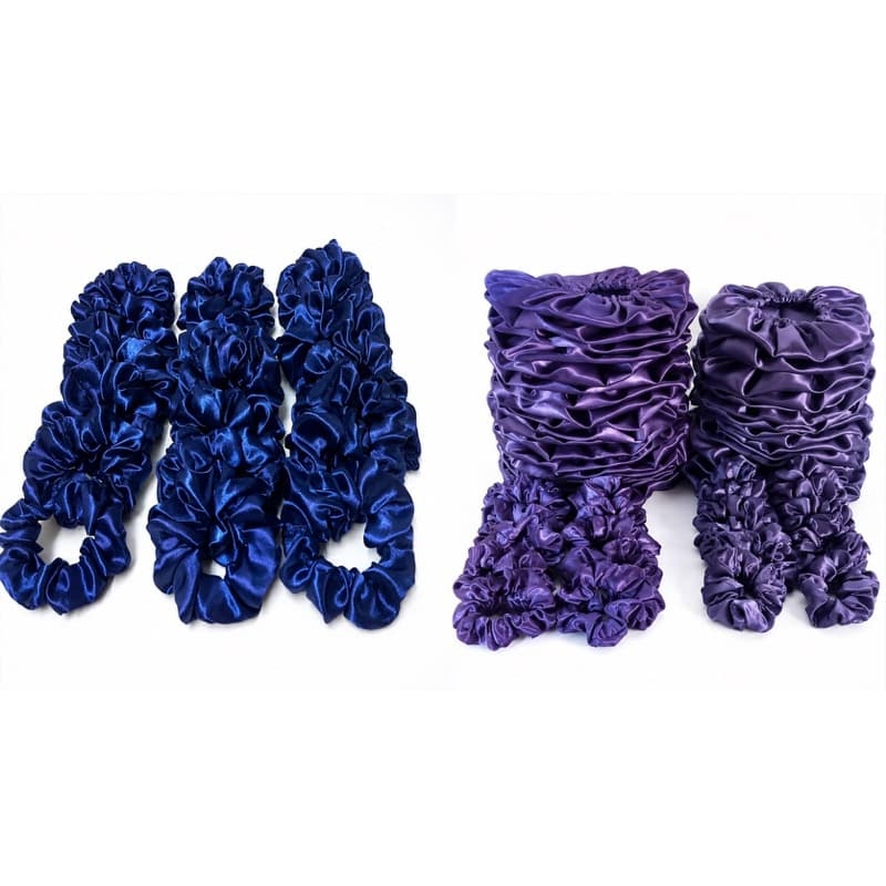 Kit Scrunchies + Touca de Cetim para Cabelo | Elástico de Cetim + Touca Anti-Frizz para Dormir