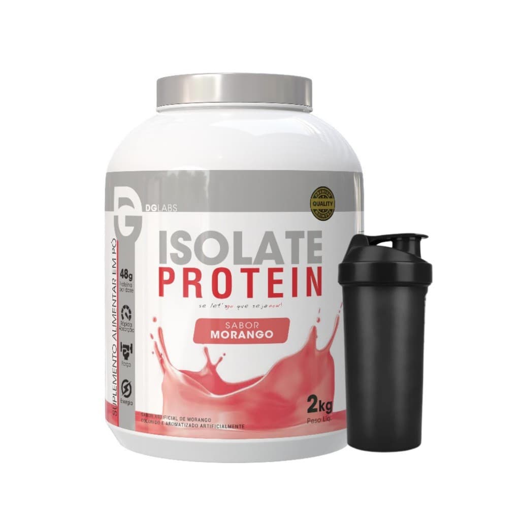 Kit Whey Protein Isolado 2kg DG Labs com Coqueteleira