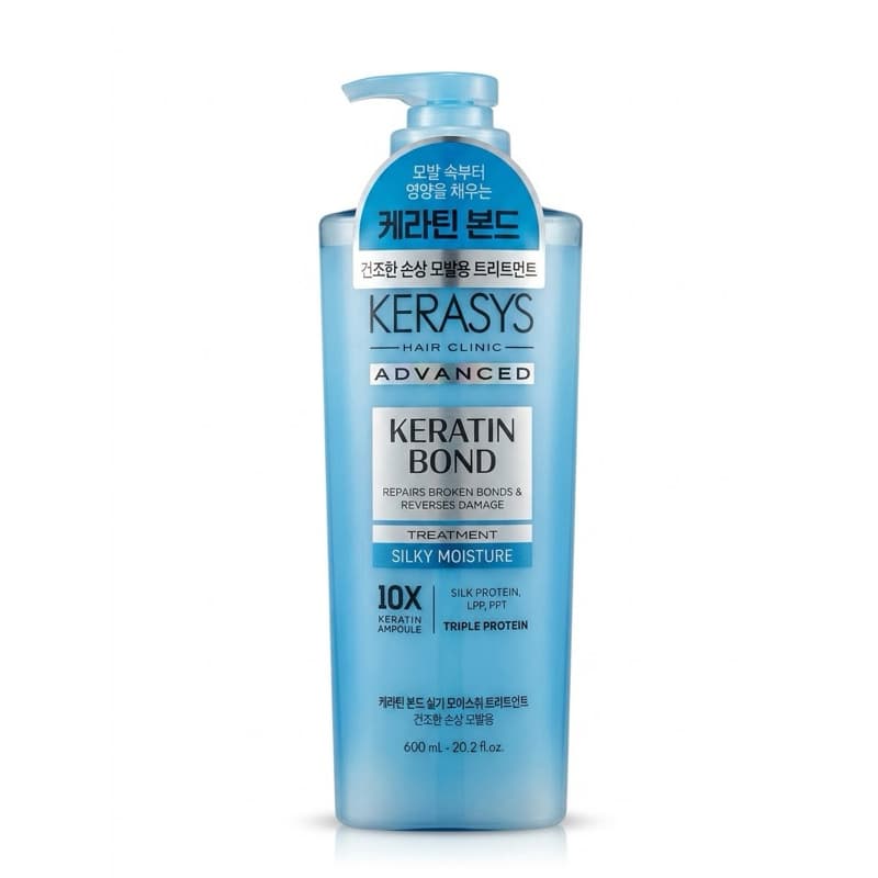 Condicionador Kerasys Keratin Bond Silky Moisture 600ml Reconstrução Hidratação Cabelos Danificados K-Beauty