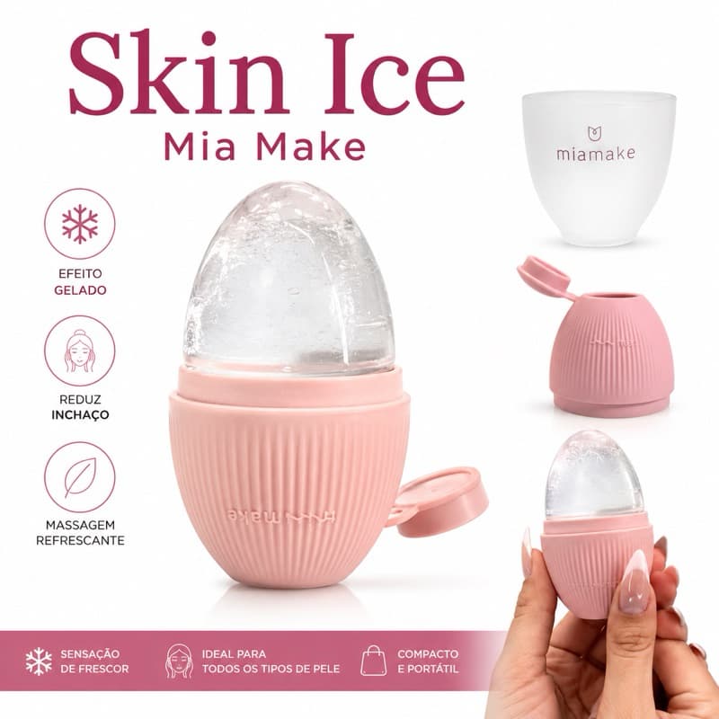 Ice Roller Facial Mia Make Skin Ice Massageador Facial Anti Inchaço Molde de Gelo para Rosto Skin Care